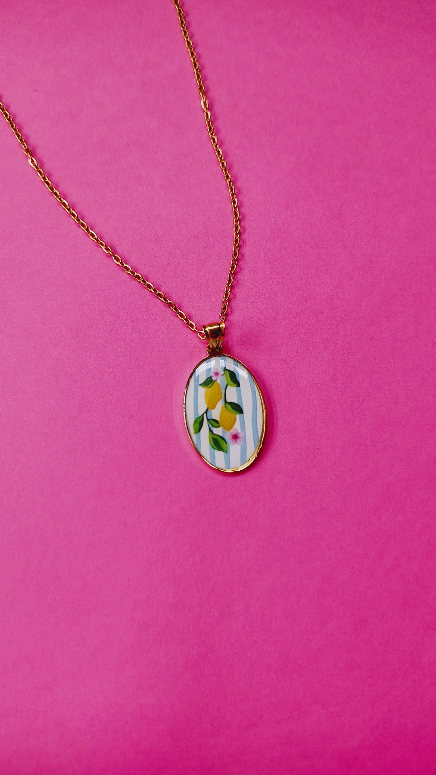 Collana Limoni Mediterranei in acciaio inossidabile | Nuara Bijoux