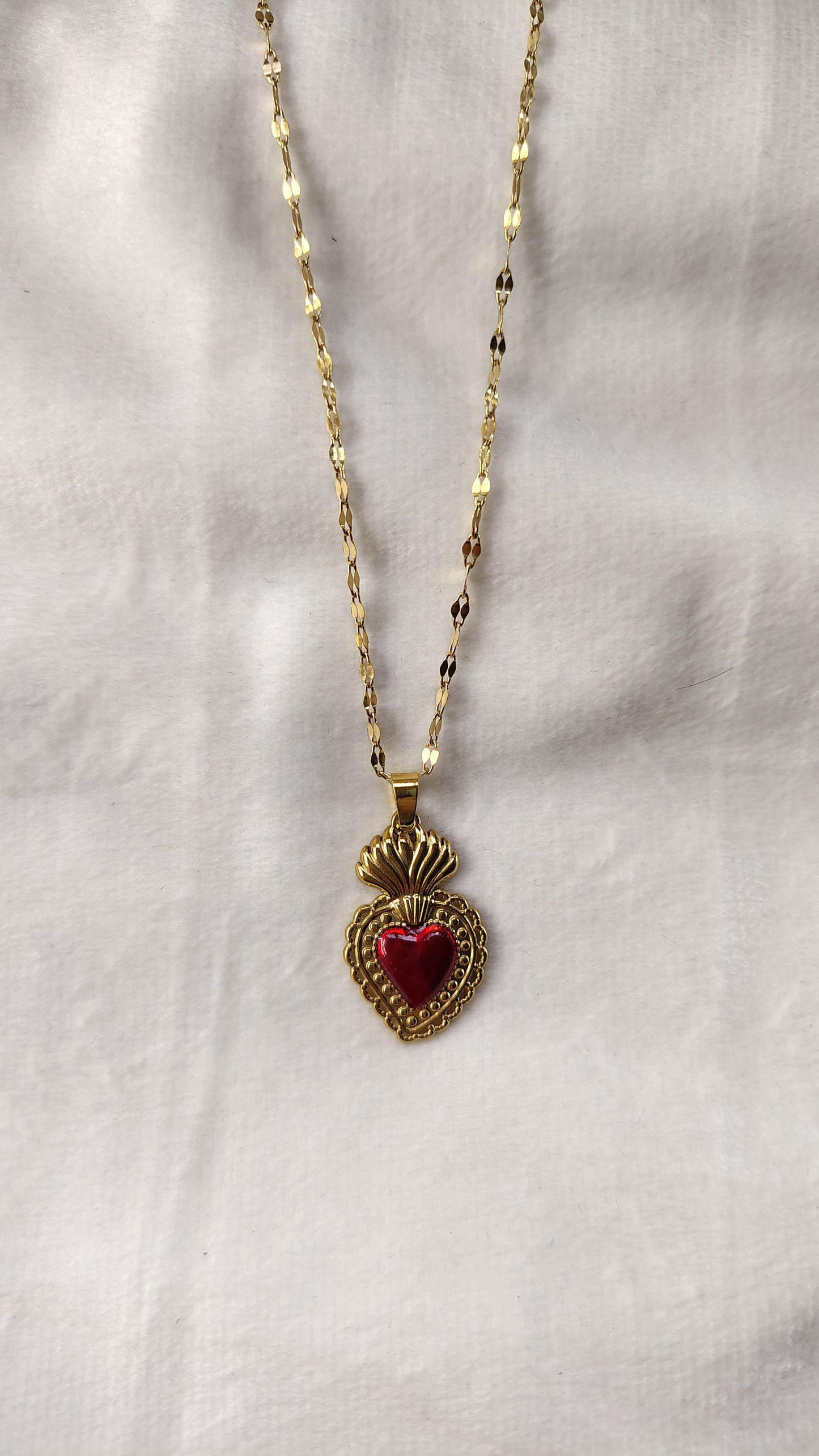 Collana in Acciaio Inossidabile con Sacro Cuore | Nuara Bijoux