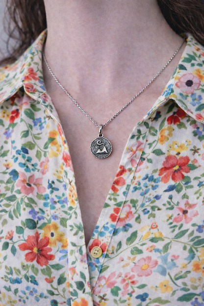 Collana Vesuvio fumante in acciaio inossidabile | Nuara Bijoux