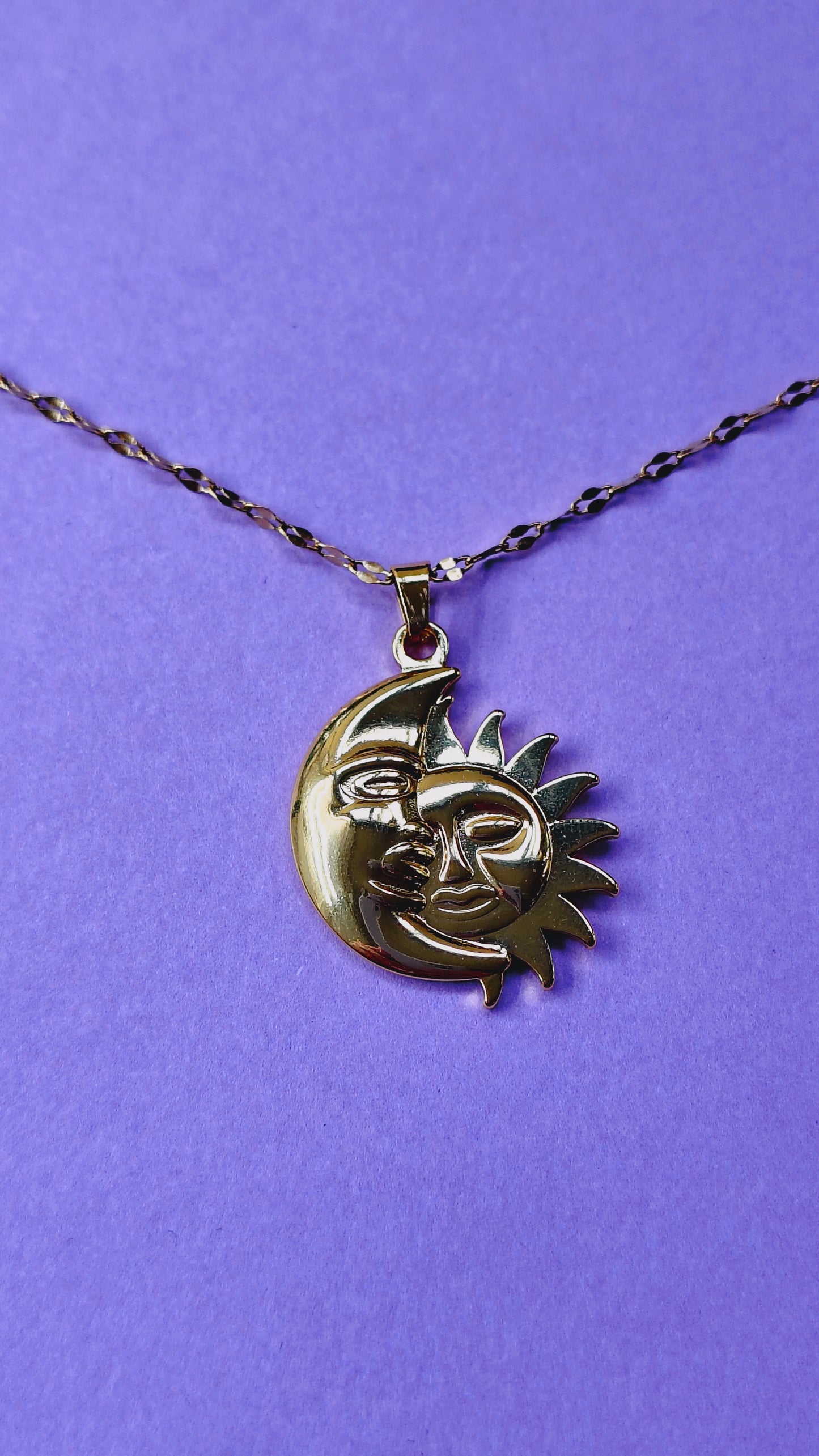 Collana Sole e Luna in acciaio inossidabile | Nuara Bijoux