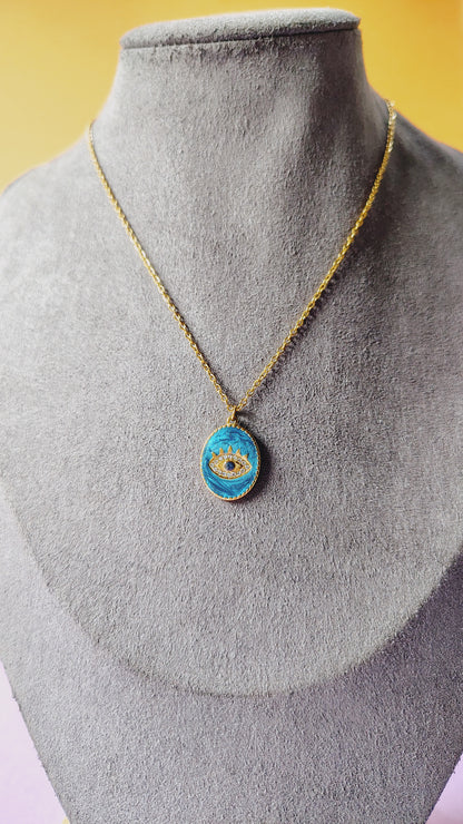 Collana in Acciaio Inossidabile con Occhio Divino | Nuara Bijoux