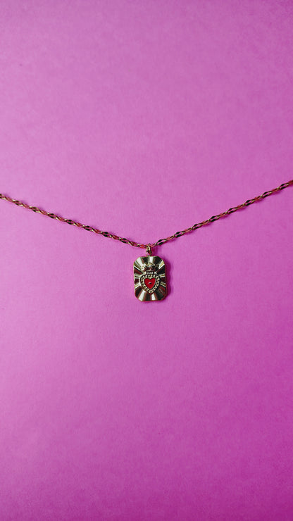 Collana in Acciaio Inossidabile con Sacro Cuore | Nuara Bijoux