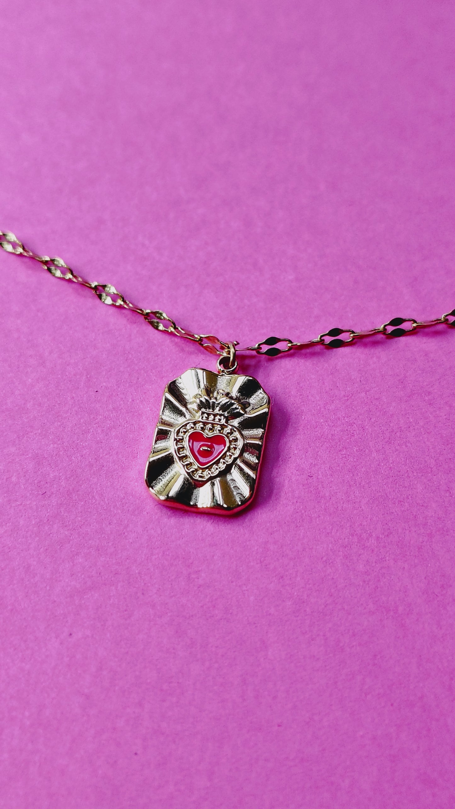 Collana in Acciaio Inossidabile con Sacro Cuore | Nuara Bijoux