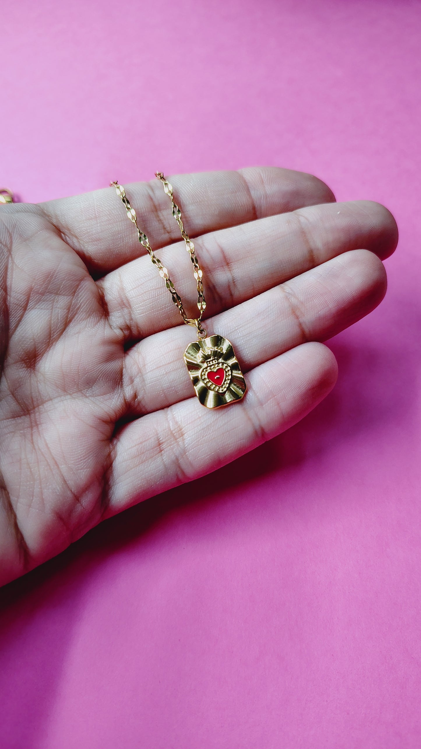 Collana in Acciaio Inossidabile con Sacro Cuore | Nuara Bijoux