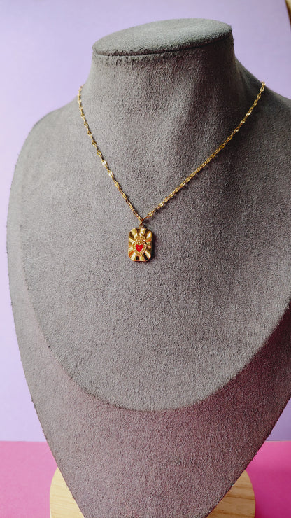 Collana in Acciaio Inossidabile con Sacro Cuore | Nuara Bijoux