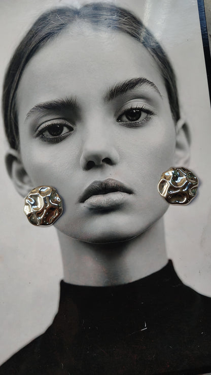 Orecchini Dischi Materici in Acciaio Inossidabile | Nuara Bijoux