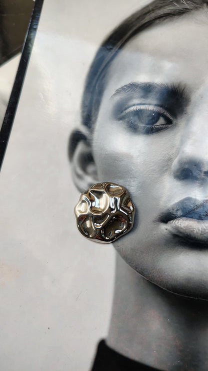 Orecchini Dischi Materici in Acciaio Inossidabile | Nuara Bijoux