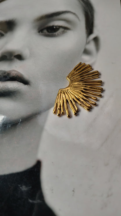 Orecchini Raggi di Sole in acciaio inossidabile | Nuara Bijoux