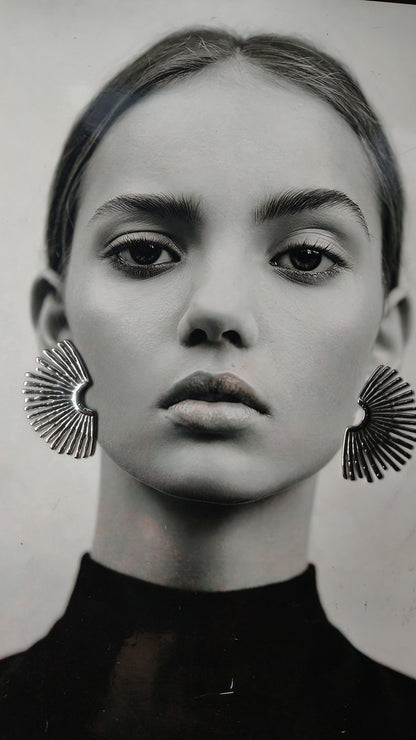 Orecchini Raggi di Sole in acciaio inossidabile | Nuara Bijoux