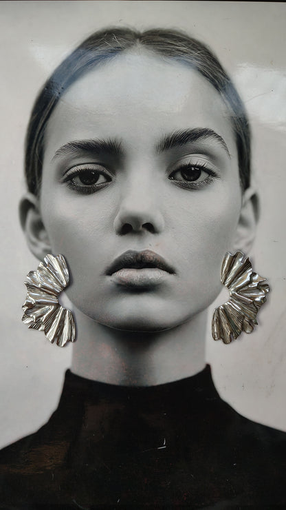 Orecchini Ventaglio in acciaio inossidabile | Nuara Bijoux