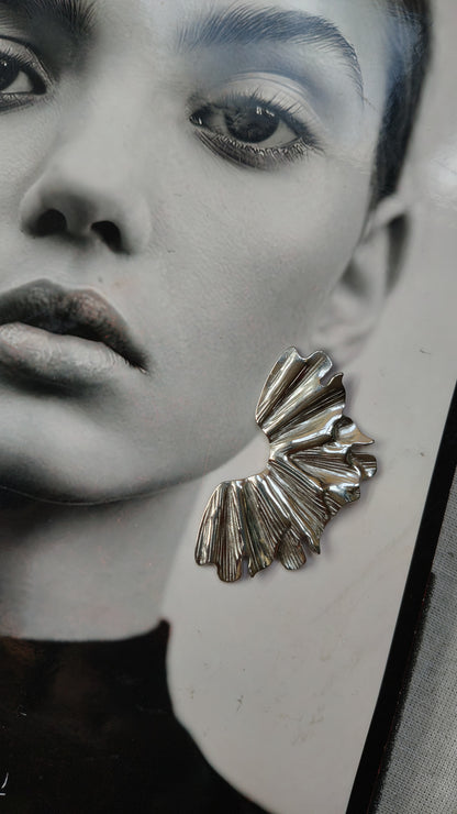 Orecchini Ventaglio in acciaio inossidabile | Nuara Bijoux