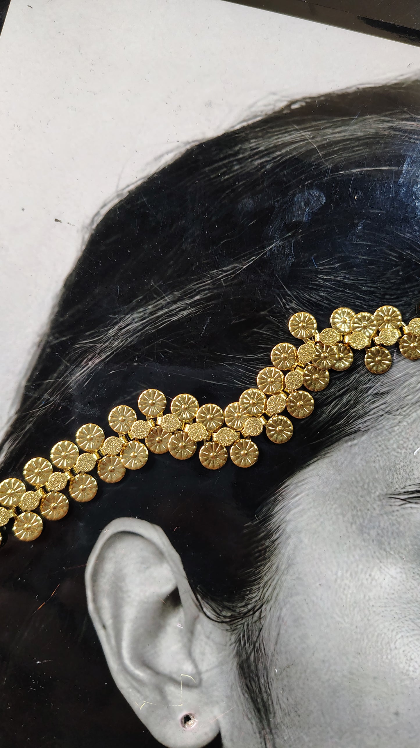 Bracciale catena a dischi martellati