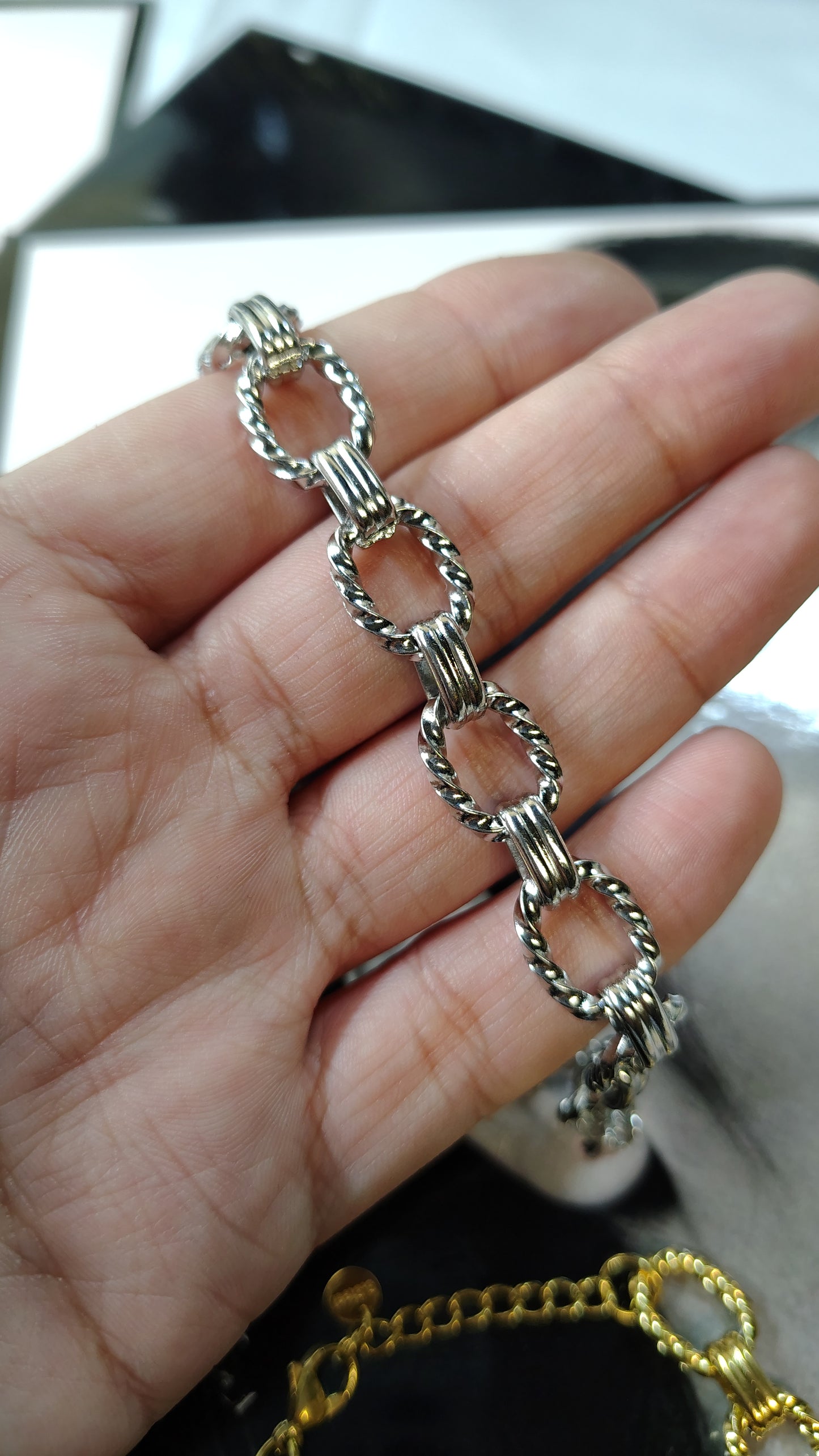 Bracciale catena a maglie ovali