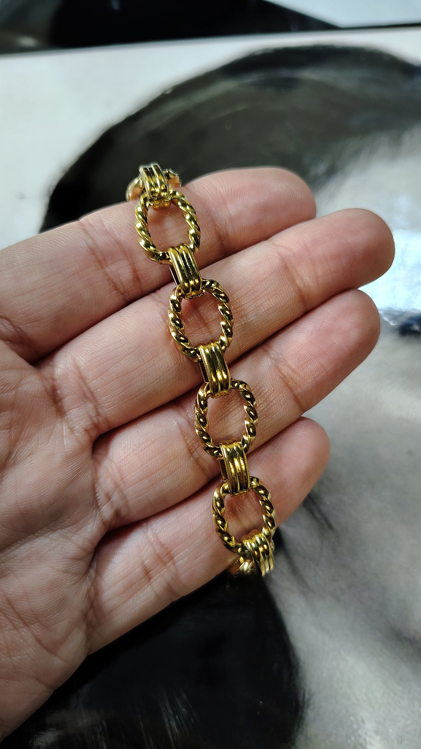 Bracciale catena a maglie ovali