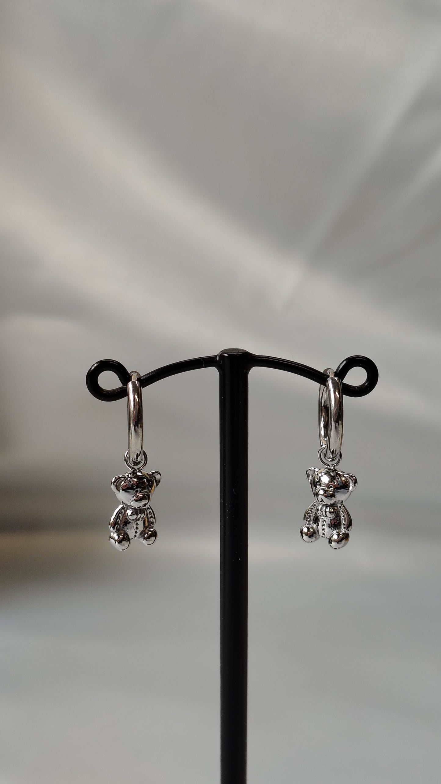 Orecchini Pendenti Orsetto in acciaio inossidabile | Nuara Bijoux