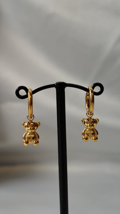 Orecchini Pendenti Orsetto in acciaio inossidabile | Nuara Bijoux