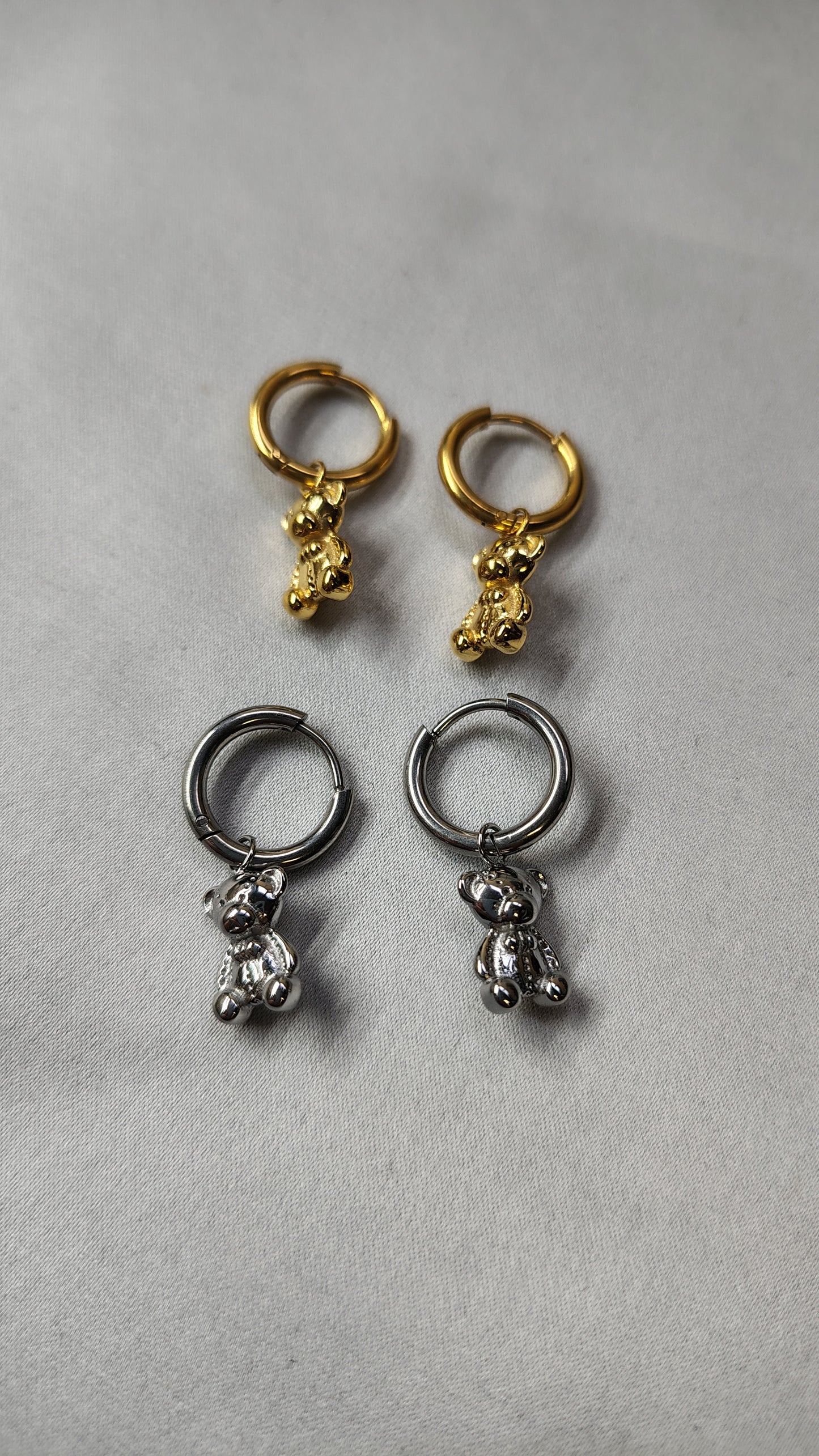 Orecchini Pendenti Orsetto in acciaio inossidabile | Nuara Bijoux