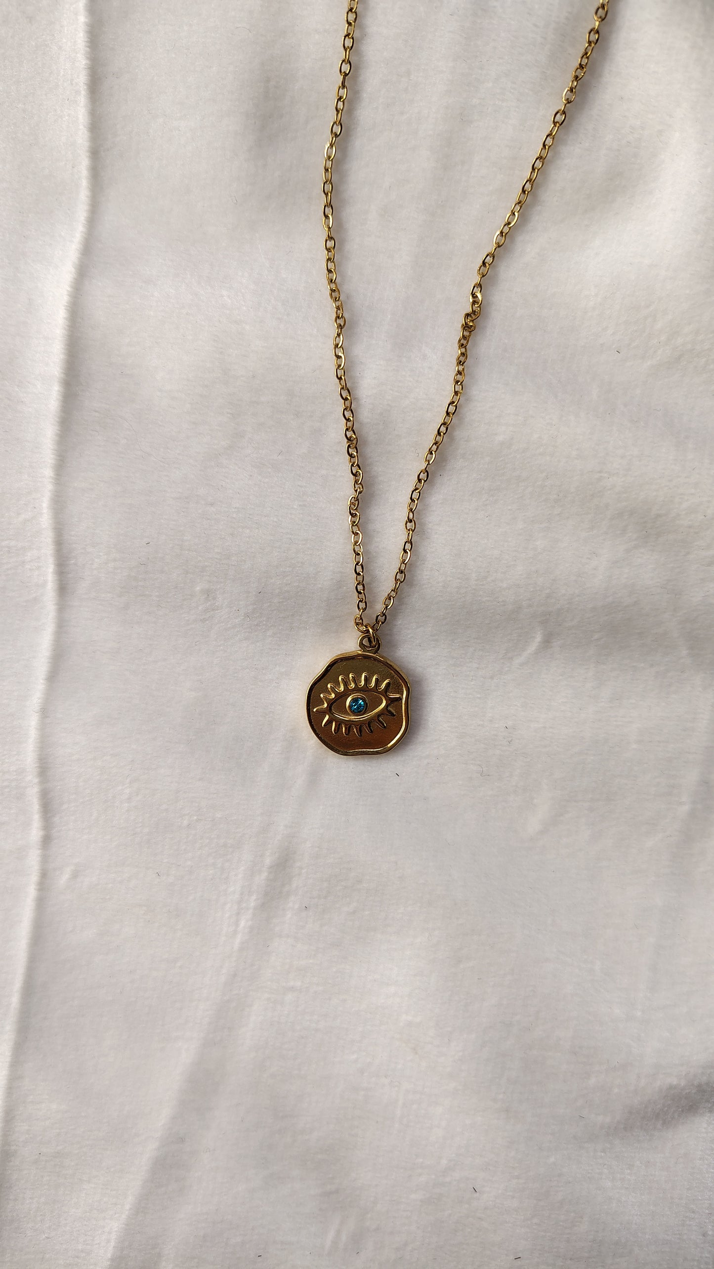 Collana in Acciaio Inossidabile con Occhio Punto Luce | Nuara Bijoux