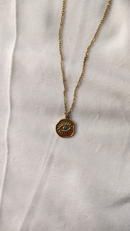 Collana in Acciaio Inossidabile con Occhio Punto Luce | Nuara Bijoux