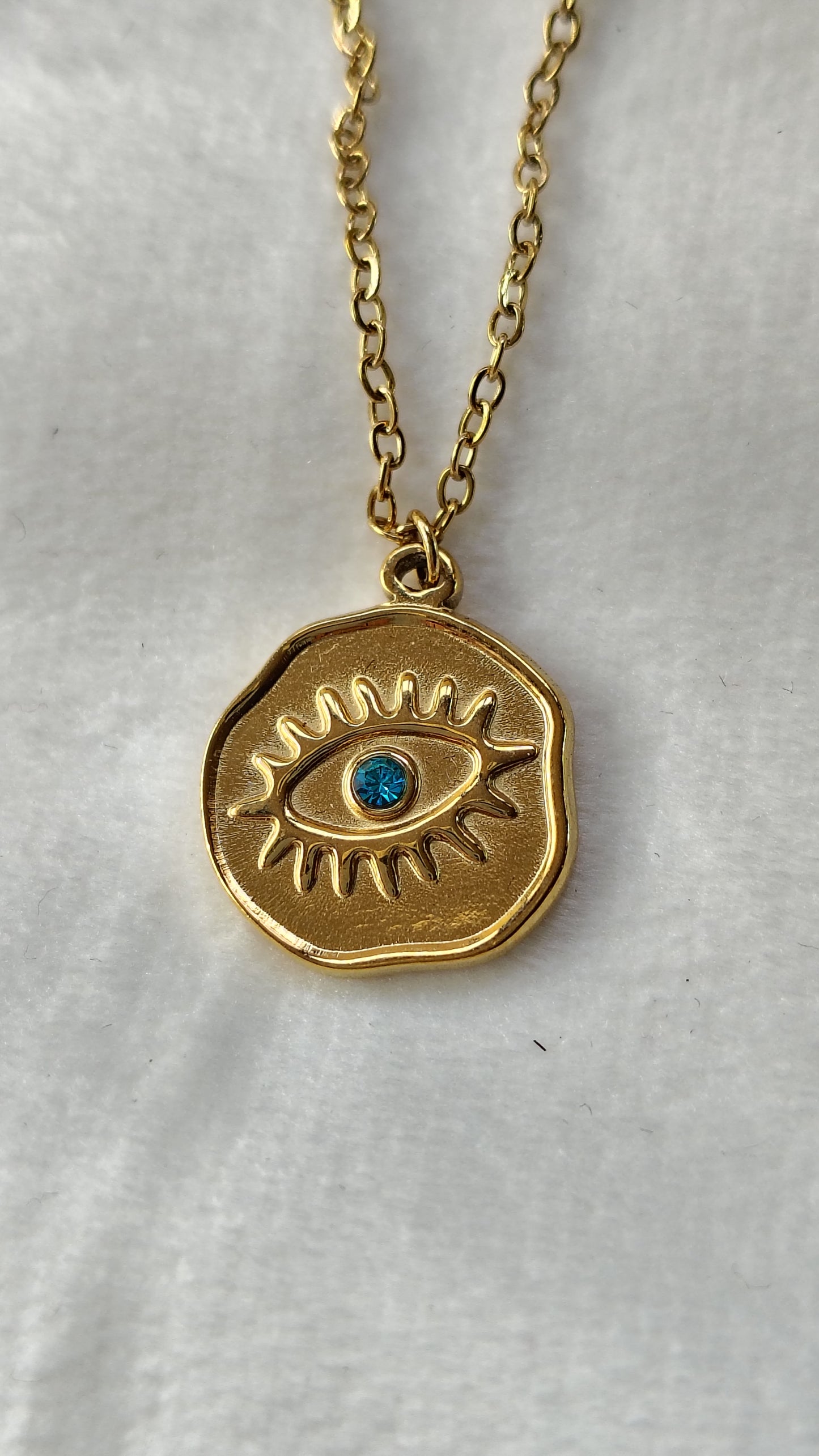 Collana in Acciaio Inossidabile con Occhio Punto Luce | Nuara Bijoux