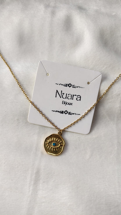 Collana in Acciaio Inossidabile con Occhio Punto Luce | Nuara Bijoux