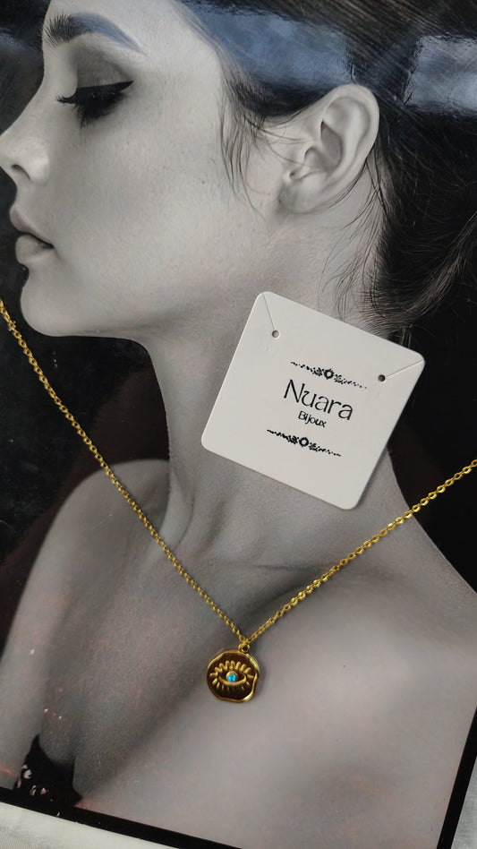 Collana in Acciaio Inossidabile con Occhio Punto Luce | Nuara Bijoux