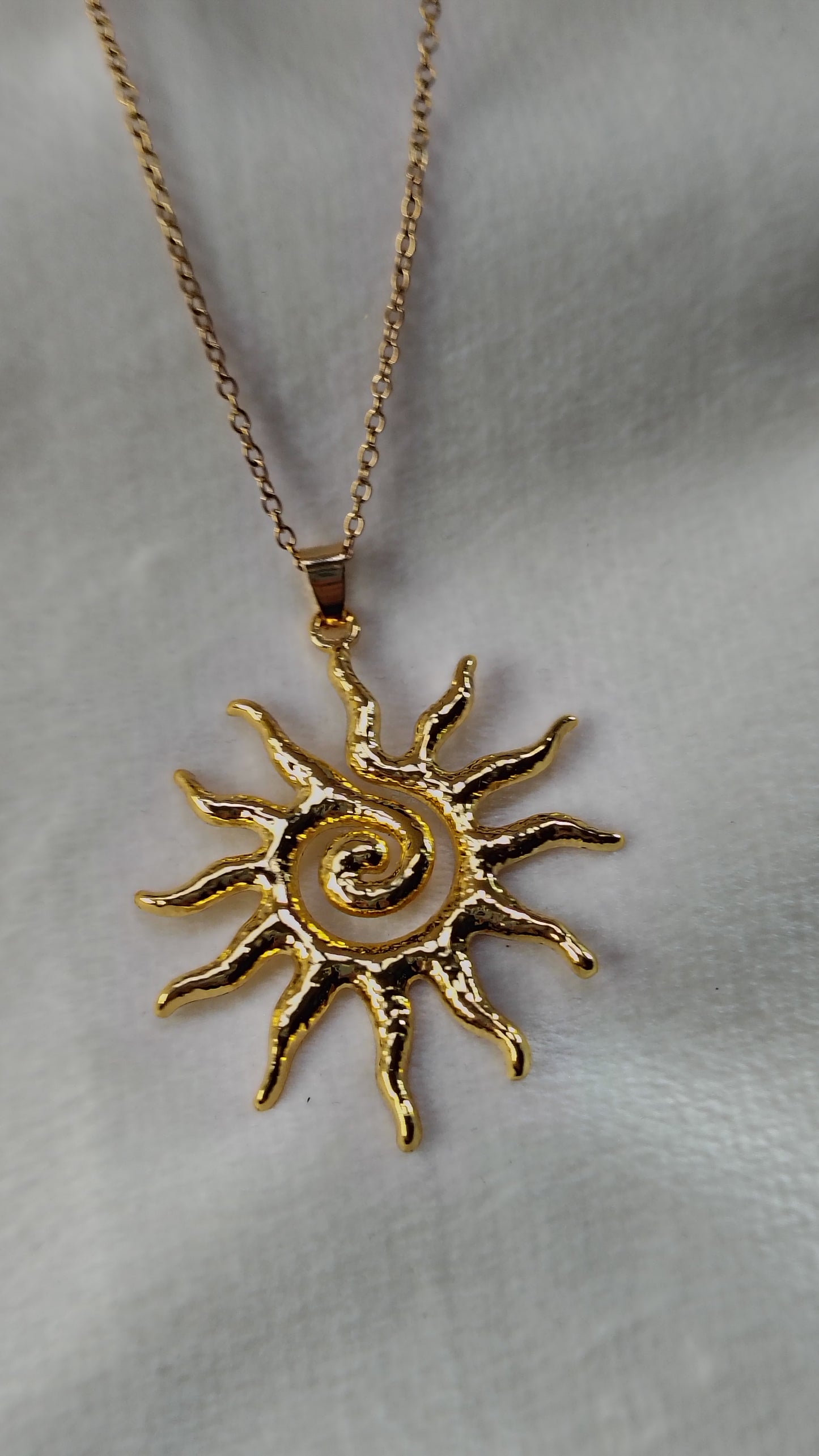 Collana in Acciaio Inossidabile con Sole Tribale | Nuara Bijoux