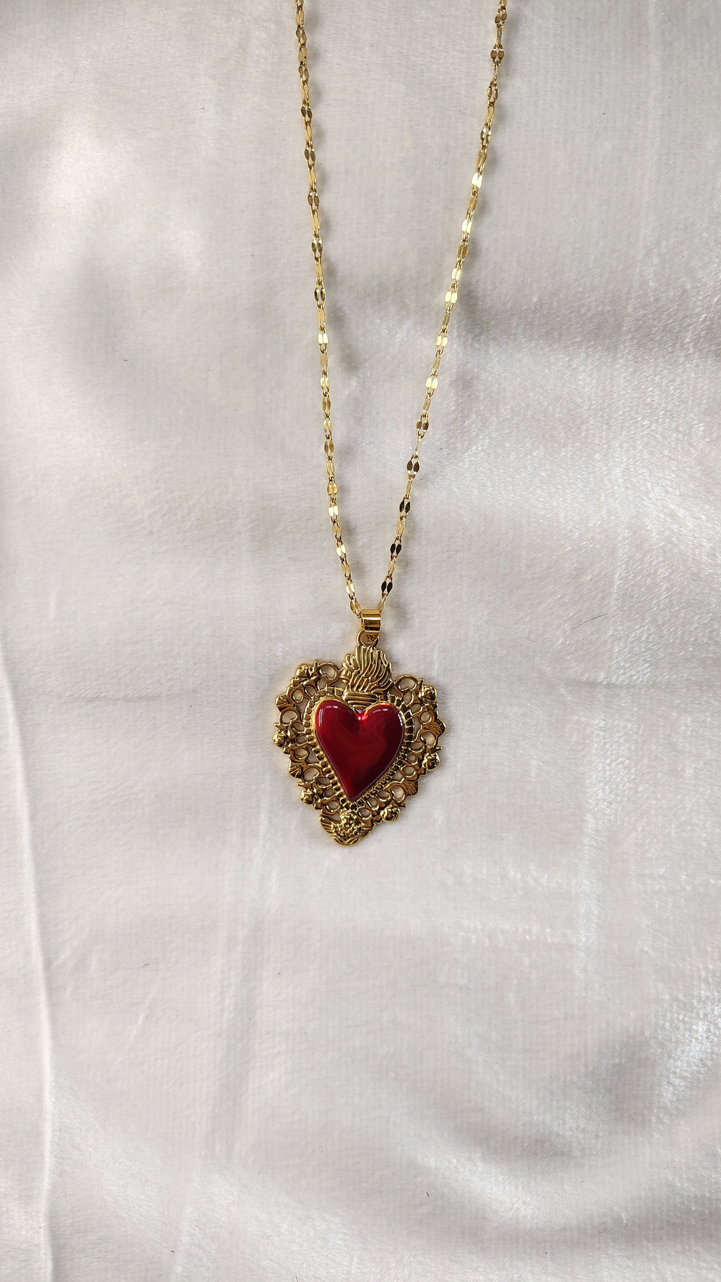 Collana in Acciaio Inossidabile con Sacro Cuore | Nuara Bijoux