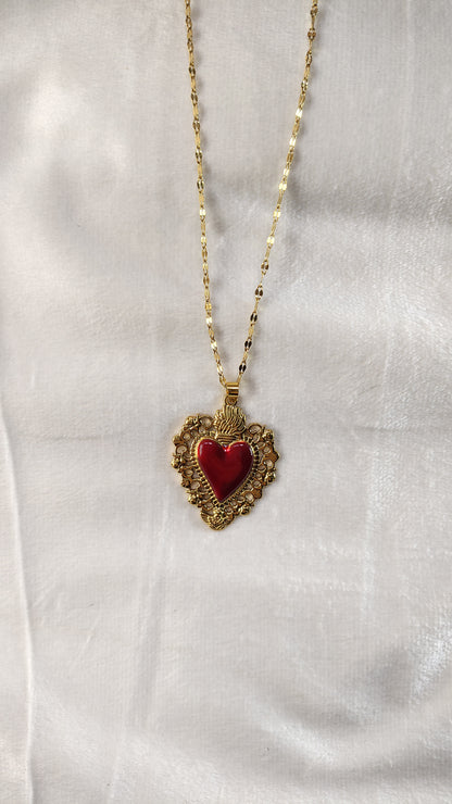 Collana in Acciaio Inossidabile con Sacro Cuore | Nuara Bijoux