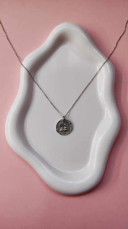 Collana Vesuvio fumante in acciaio inossidabile | Nuara Bijoux