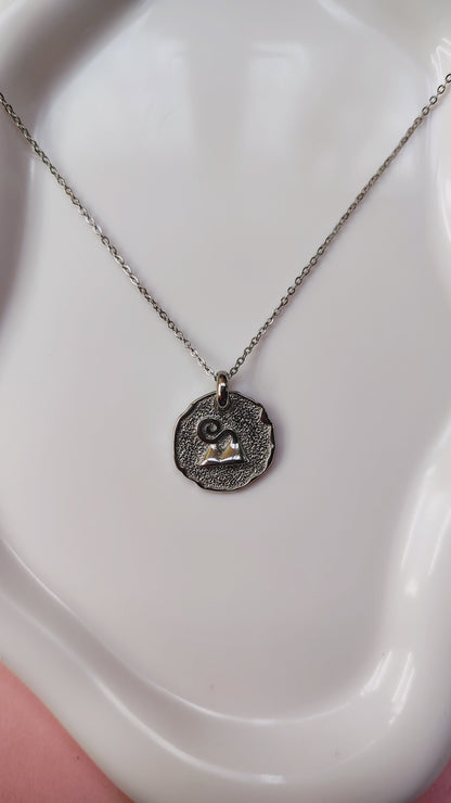 Collana Vesuvio fumante in acciaio inossidabile | Nuara Bijoux