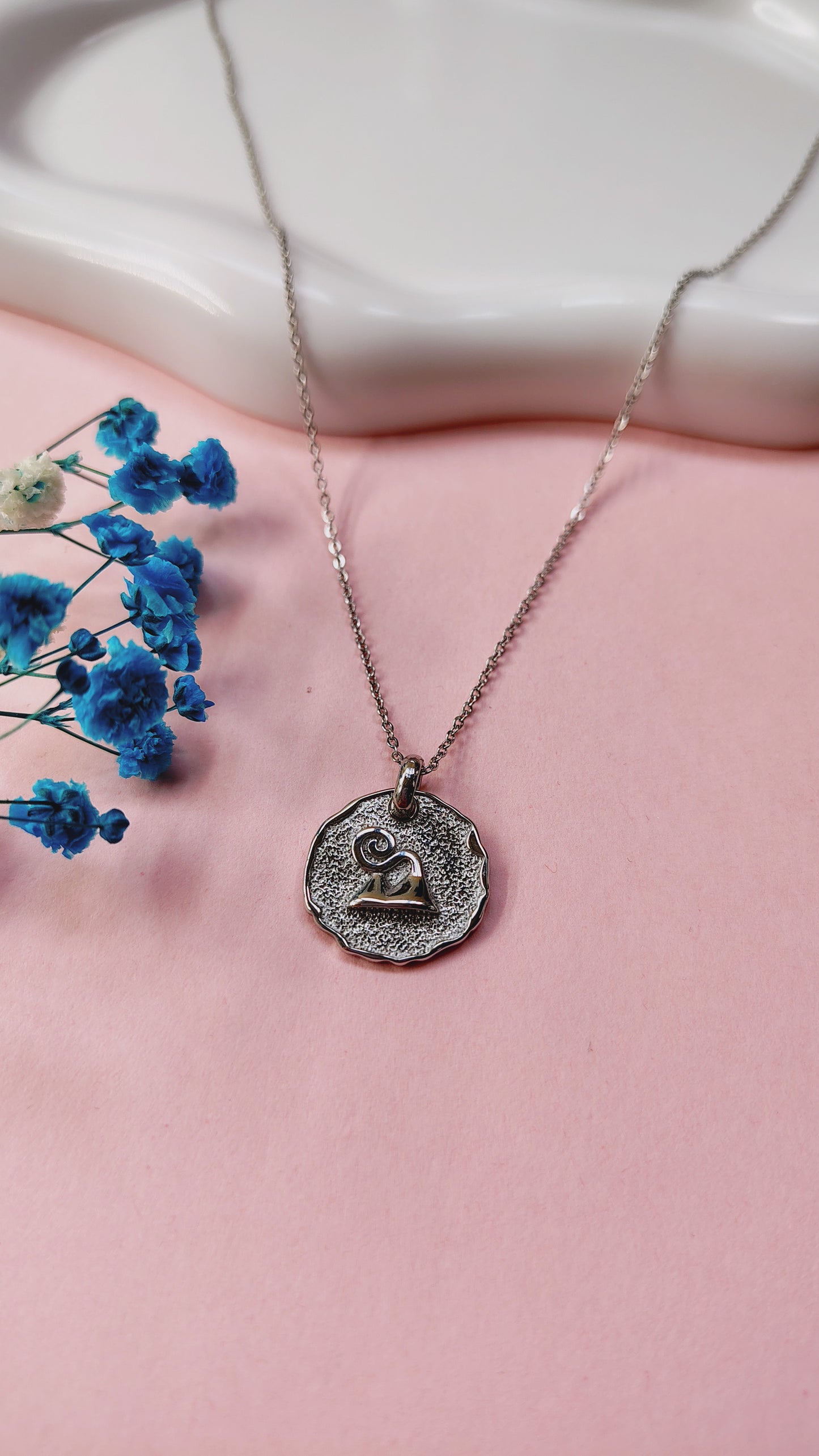 Collana Vesuvio fumante in acciaio inossidabile | Nuara Bijoux