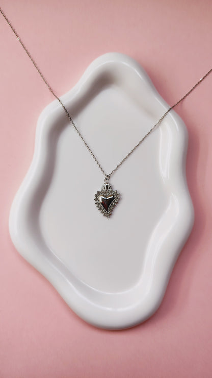 Collana Sacro Cuore in acciaio inossidabile | Nuara Bijoux