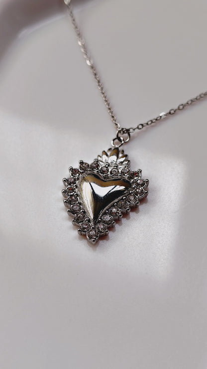 Collana Sacro Cuore in acciaio inossidabile | Nuara Bijoux