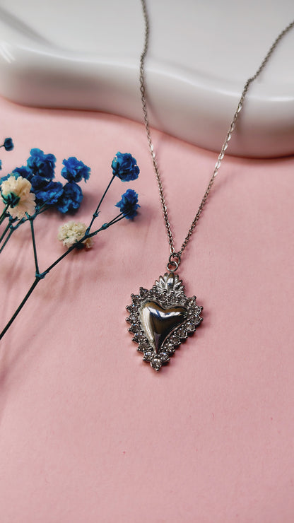 Collana Sacro Cuore in acciaio inossidabile | Nuara Bijoux