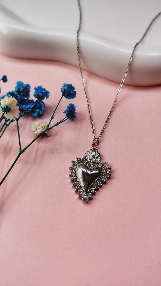 Collana Sacro Cuore in acciaio inossidabile | Nuara Bijoux