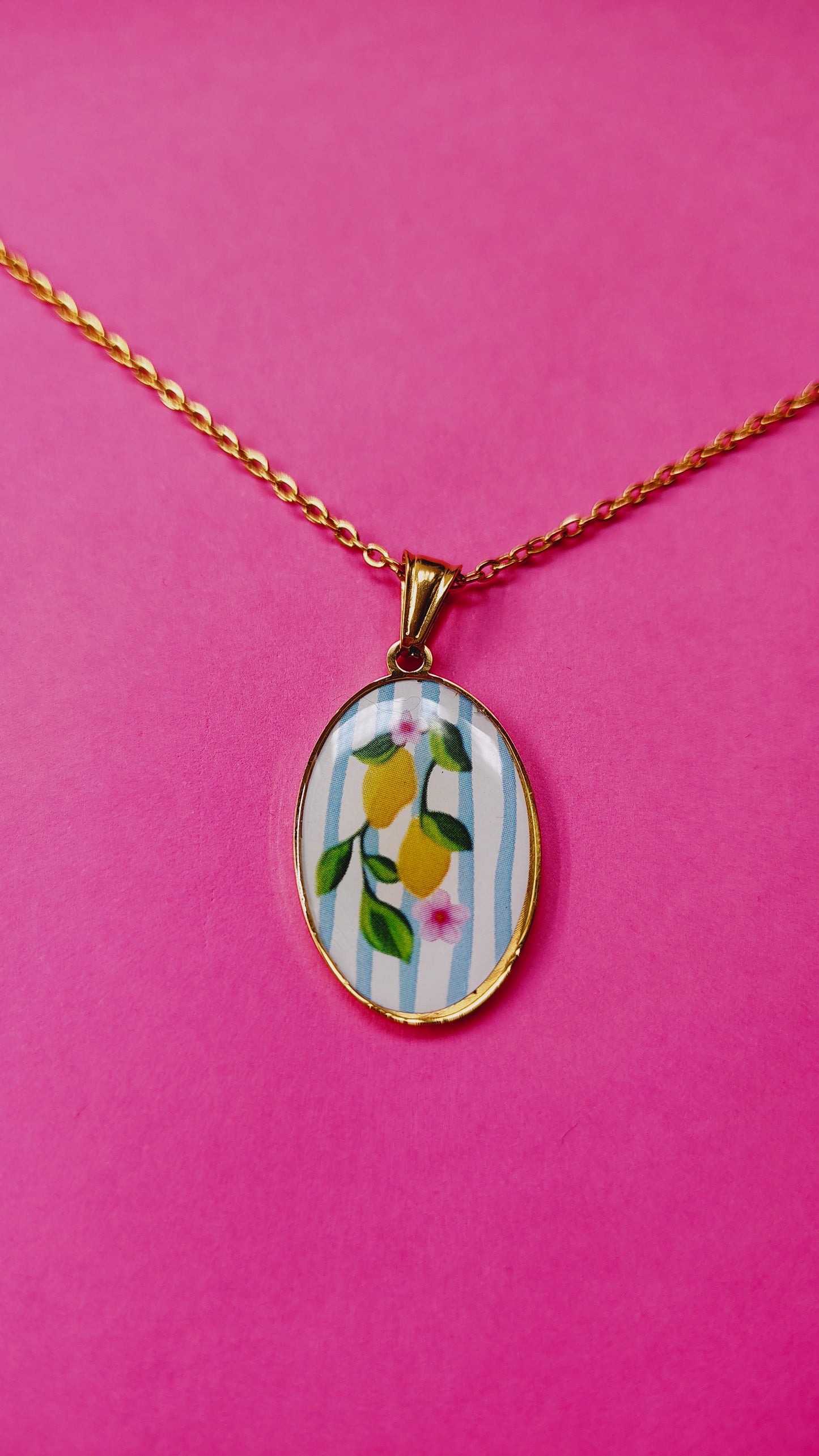 Collana Limoni Mediterranei in acciaio inossidabile | Nuara Bijoux