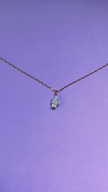 Collana pesciolino in ceramica e acciaio inossidabile | Nuara Bijoux