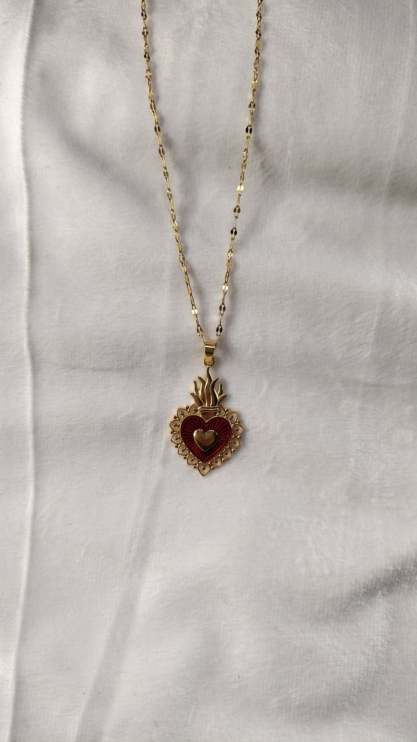 Collana in Acciaio Inossidabile con Sacro Cuore | Nuara Bijoux