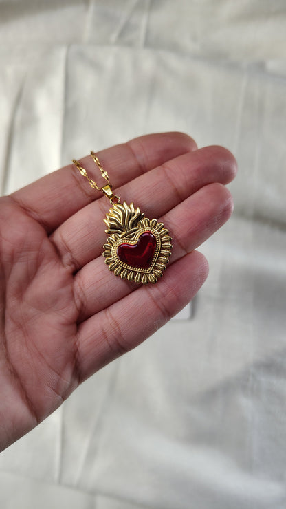 Collana in Acciaio Inossidabile con Sacro Cuore | Nuara Bijoux