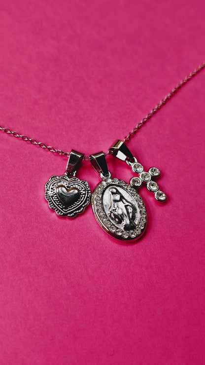 Collana in Acciaio Inossidabile Multicharms | Nuara Bijoux