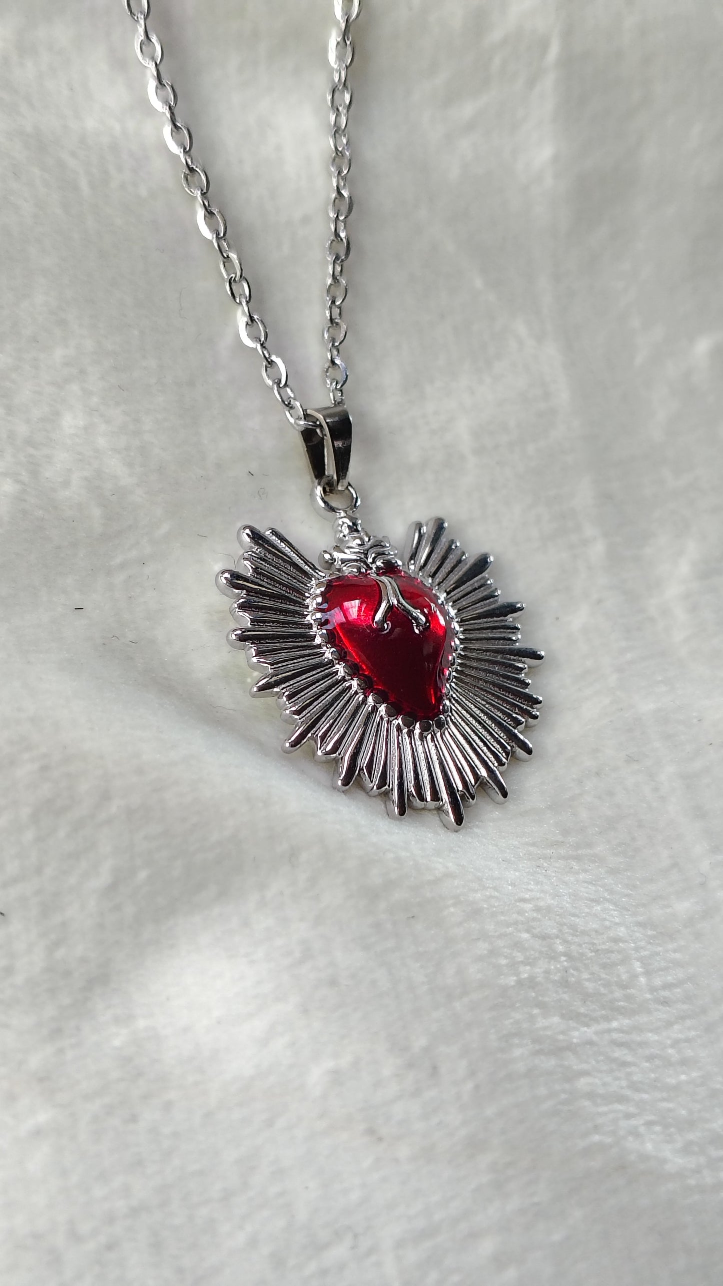 Collana in Acciaio Inossidabile Sacro Cuore Anatomico | Nuara Bijoux