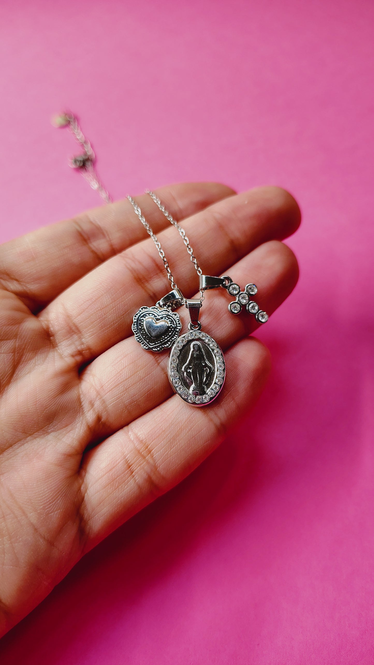 Collana in Acciaio Inossidabile Multicharms | Nuara Bijoux