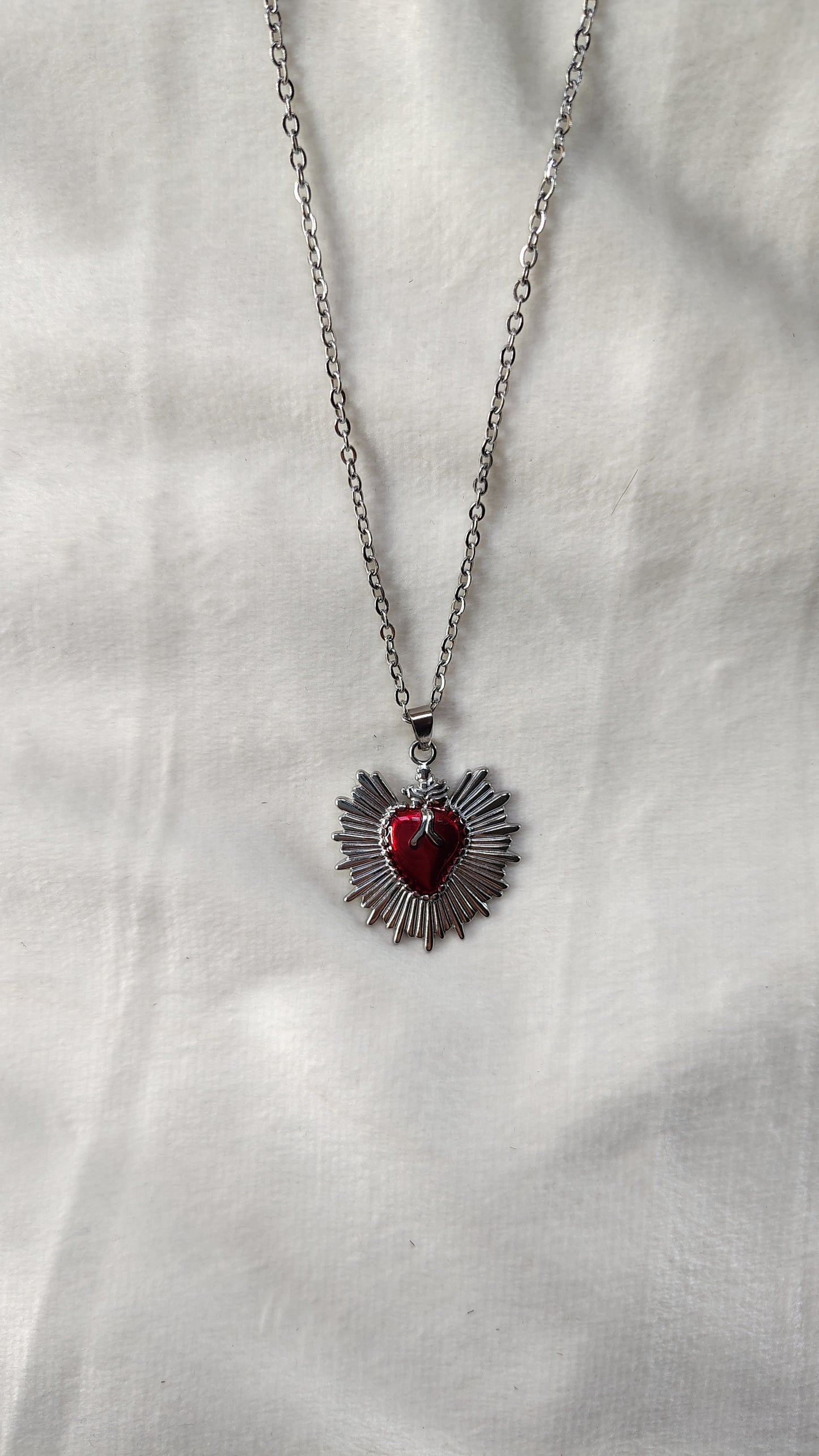 Collana in Acciaio Inossidabile Sacro Cuore Anatomico | Nuara Bijoux