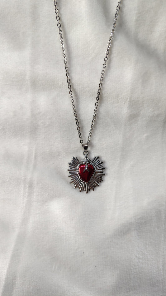 Collana in Acciaio Inossidabile Sacro Cuore Anatomico | Nuara Bijoux
