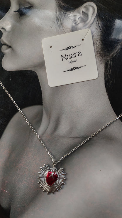 Collana in Acciaio Inossidabile Sacro Cuore Anatomico | Nuara Bijoux