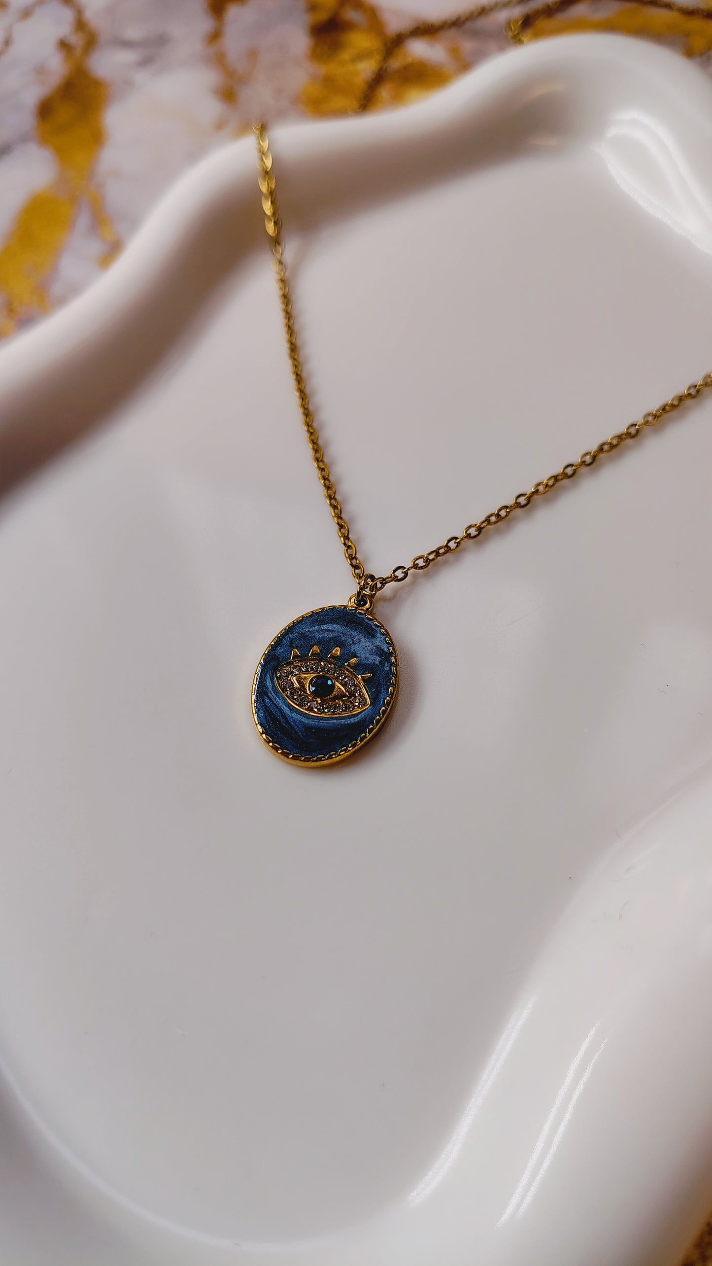 Collana in Acciaio Inossidabile con Occhio Divino | Nuara Bijoux