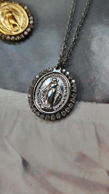 Collana in Acciaio Inossidabile con Madonnina di Guadalupe| Nuara Bijoux