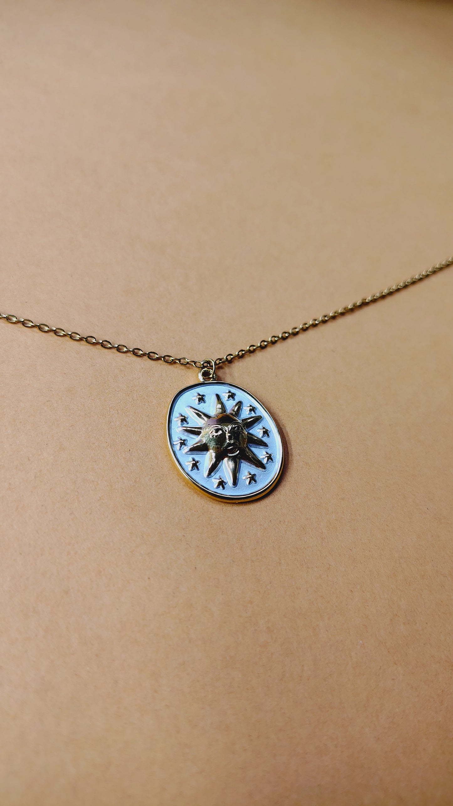 Collana in Acciaio Inossidabile con Sole | Nuara Bijoux