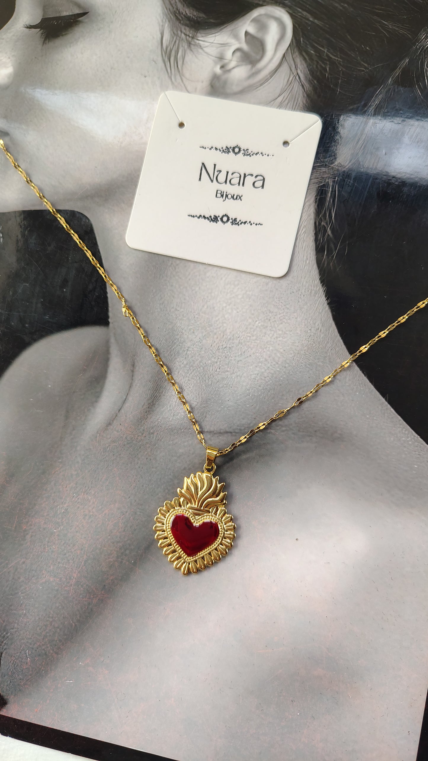 Collana in Acciaio Inossidabile con Sacro Cuore | Nuara Bijoux